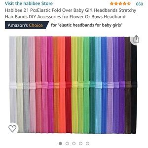 Baby headbands. Clip bows to it. NEW